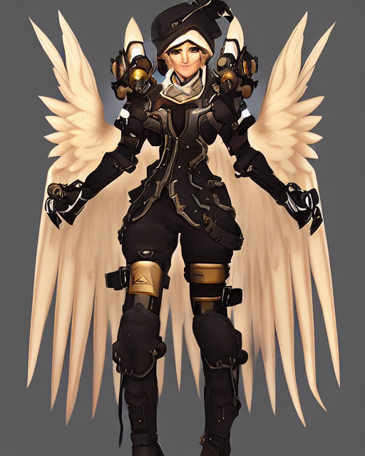 Mercy From Overwatch In Steampunk Armor, Artstation, Overwat... — Stable Diffusion AI Prompt: mercy from overwatch in steampunk armor, artstation, overwatch, unreal engine