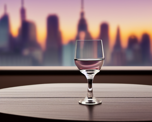 5 5 Mm Photo Of Thin Wine - Glass On A Zen Minimalist Table...
