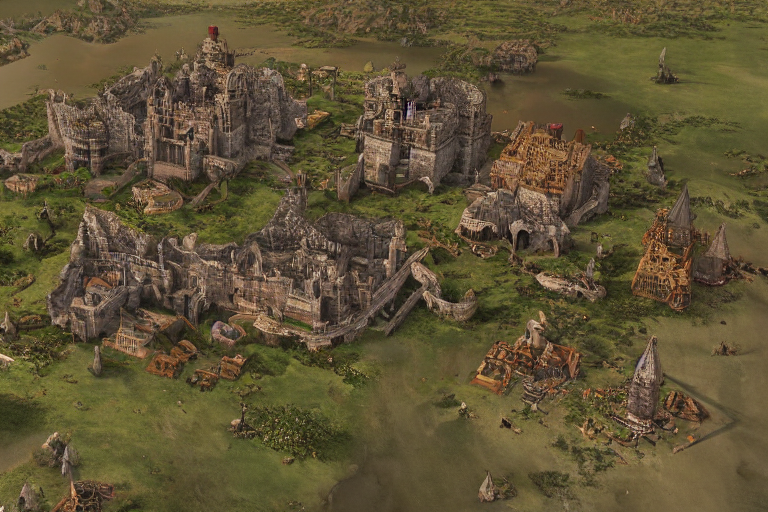 3 D Rpg Map Of The Medieval Empire, Age Of Empire 4, Hyper D...