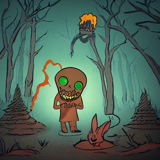 The Radio Demon Will Hunt A Little Rabbit In A Burning Fores...