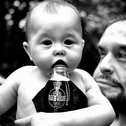 Baby Drinking Beer And Getting Drunk Realistic Cinematic 3 5...