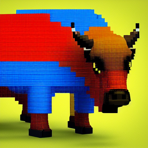 Voxel Art Bison