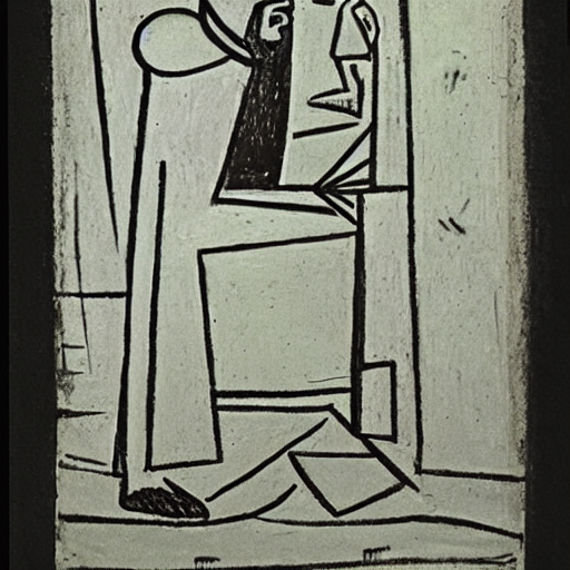 Jewish Man Praying On The Moon, By Picasso