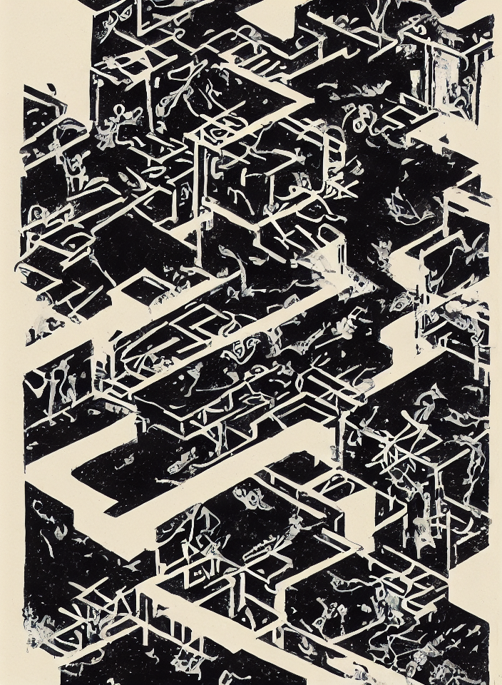 Carbon By M. C. Escher, Endre Rozsda, Wu Guanzhong. Ink And...