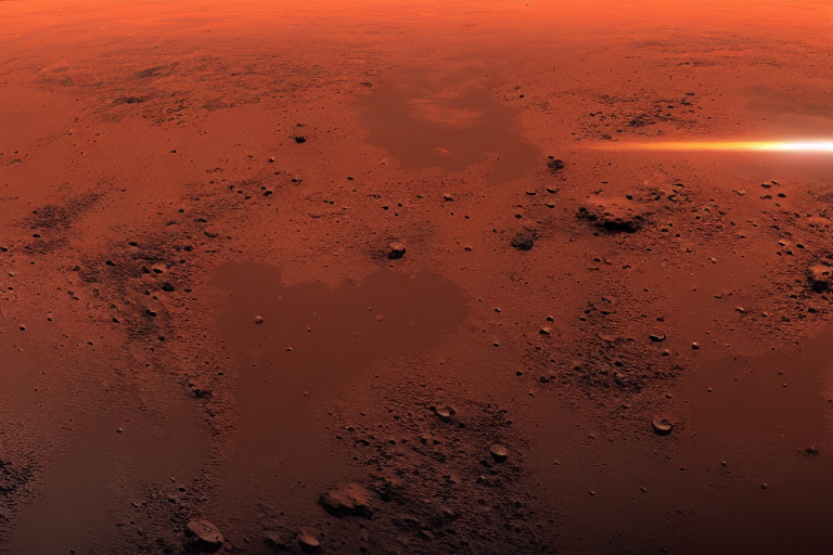 Collision Of Earth And Mars , View From Space, Trending On...