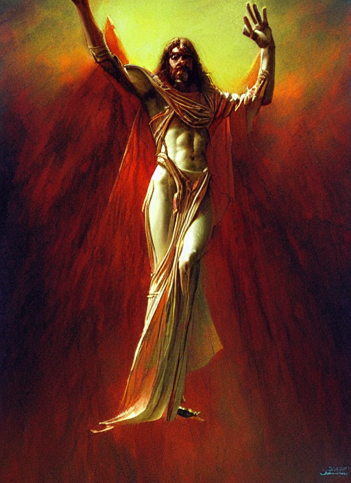A Powerful Human Deity In Their Celestial Domain, Highly Det...