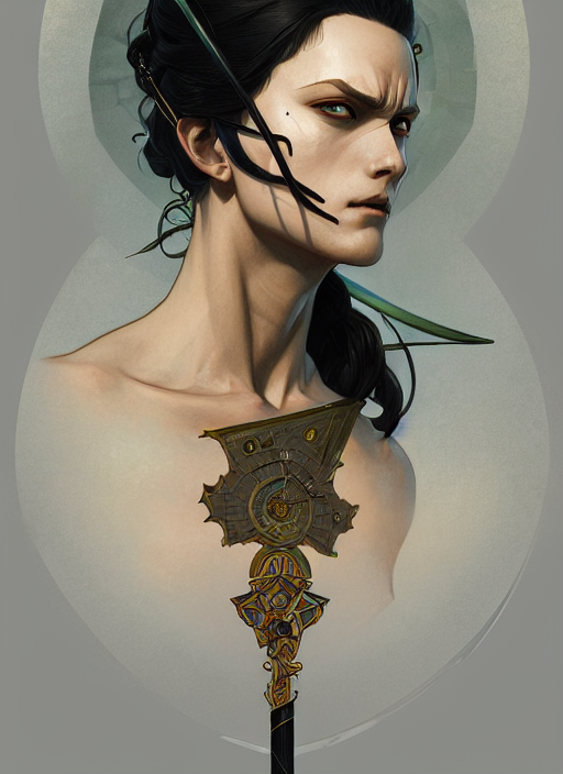 Portrait Of An Zoro, D  D, Intricate, Thoughtful, Elegant, H...