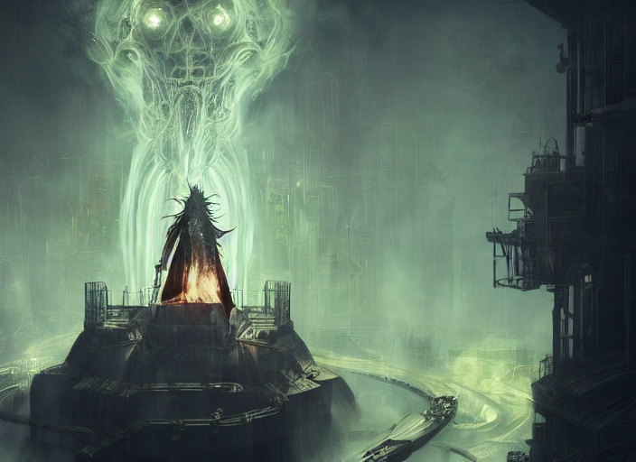 Biohazard Portrait Of Gandalf, Tesla Coils, Dieselpunk Dark...