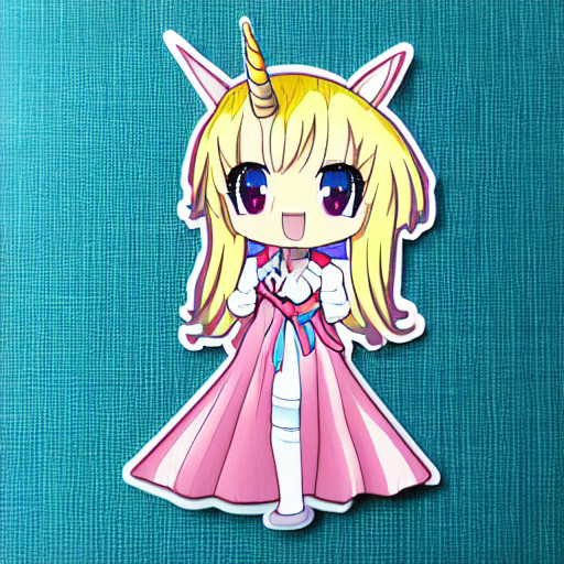 Die Cut Sticker Of Anime Chibi Kawaii Cute Tsundere Unicorn — Stable Diffusion AI Prompt: die cut sticker of anime chibi kawaii cute tsundere unicorn