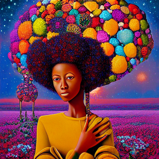 A Surreal Cognitive Illusion , Galactic Flower Garden Afr...