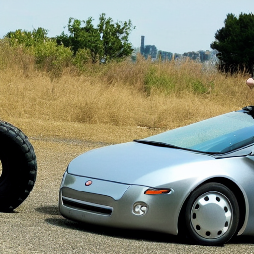 A Car With Three Wheels