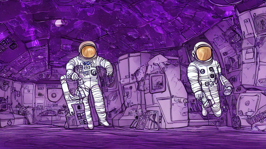 Digital Drawing Of The Sole Surviving Astronaut Inside Of A...