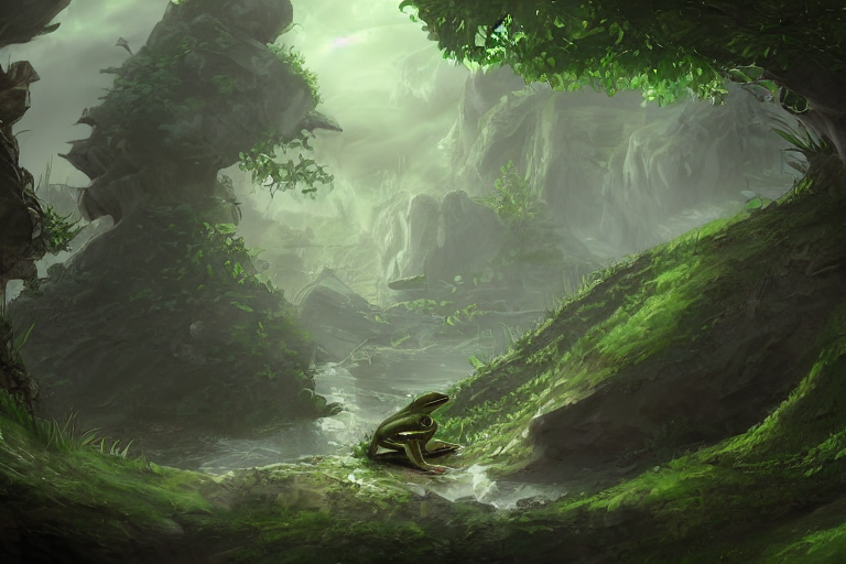 A Frog, In Concept Art Of Main Menu Loading Screen Backgroun...