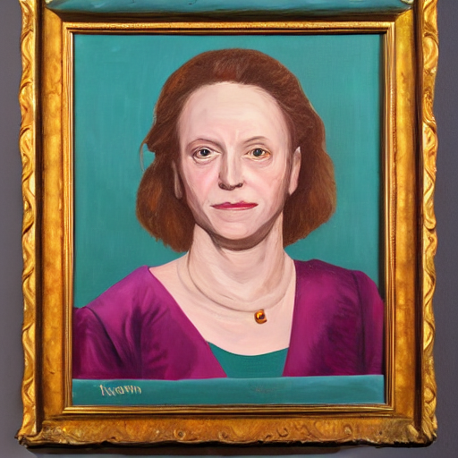 A Portrait Painting Of Thora Vecchioni