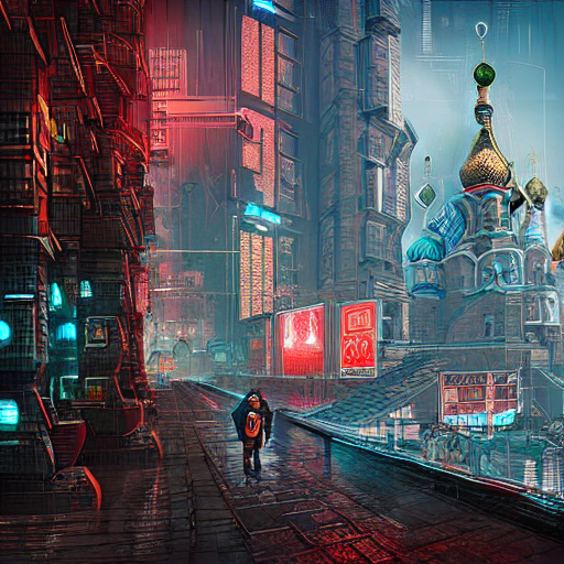 Cyberpunk Old Russia, Digital Art, High Quality