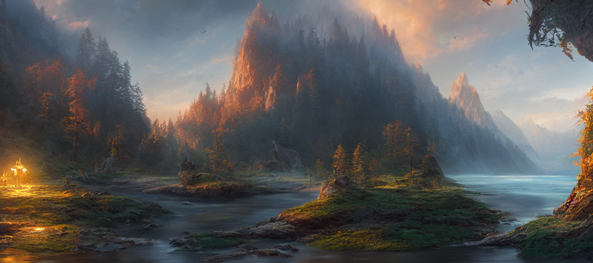 Magic, Beautiful Landscape, Environment, Colors, Cinematic,...