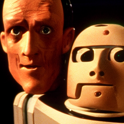 A Man With A Robot Head Like Robbie The Robot From Lost In S...