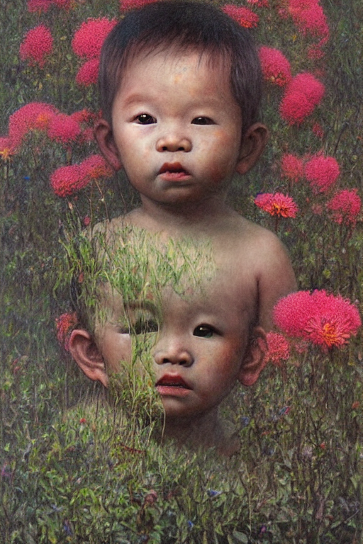 Hyperrealistic Portrait Of A Philippine Baby Character In A...