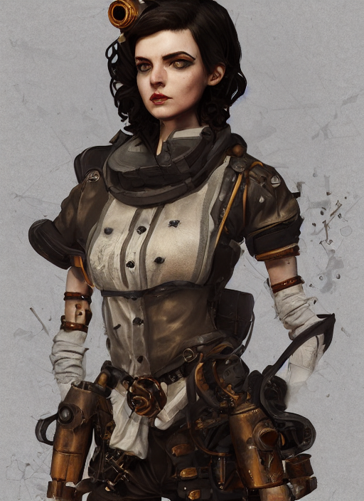 Biohazard Portrait Of Border Collie Steampunk Clothes Biosho...