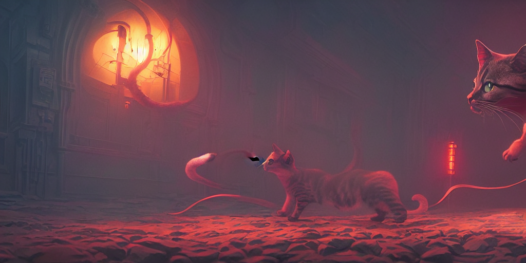 Cat Gameplay Still Frame, 3 D Print, Hot Toys, 4 Colors, Pix...