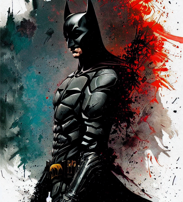 The Dark Knight  2 0 0 8  Splash Art Graphic Design Color Sp...