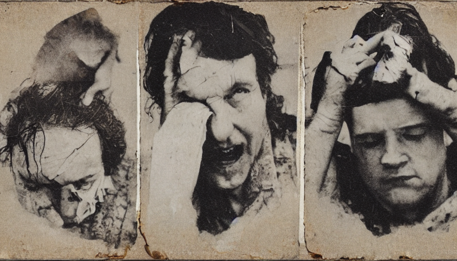One Flew Over Cuckoos Nest, Old Vintage Photography, Damaged... — Stable Diffusion AI Prompt: one flew over cuckoo's nest, old vintage photography, damaged illustration, dagu...