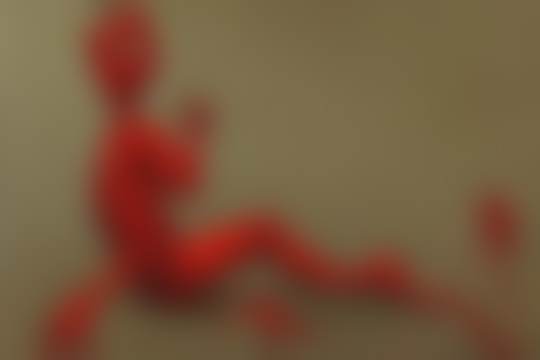 Only With Red, A Red Lizardman In Symbiosis With Technology,...