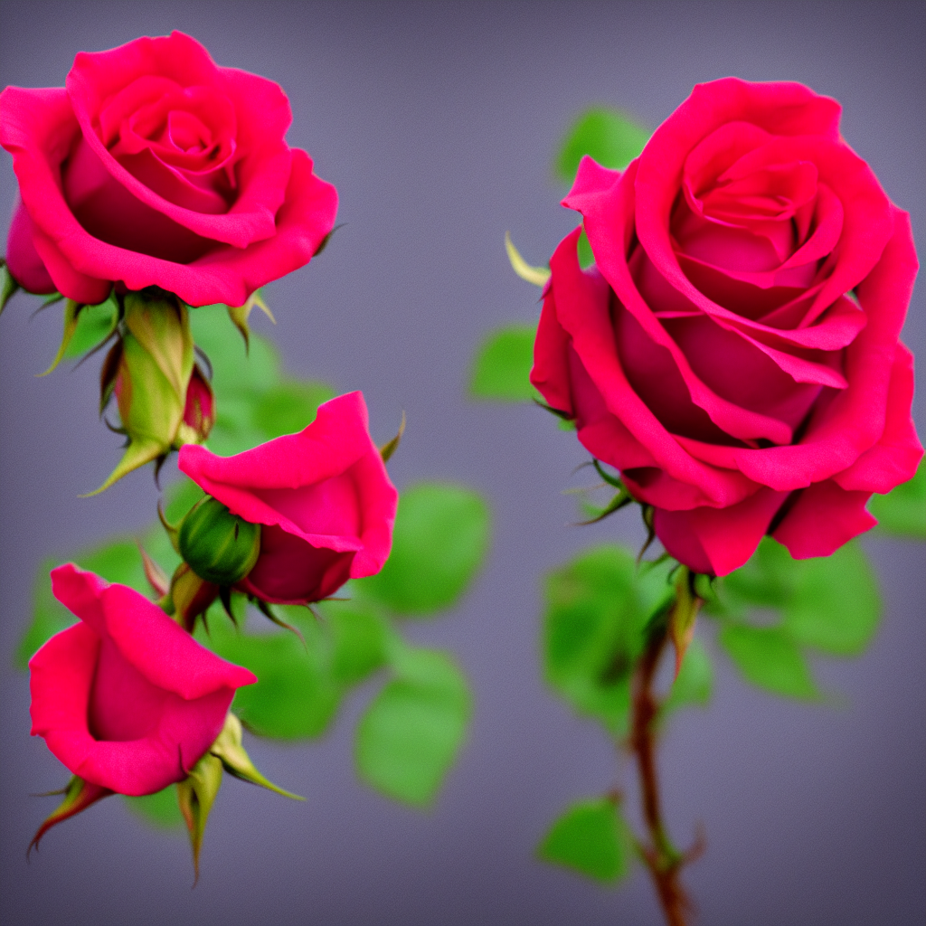 Beautiful Rose, Lens Focused On Rose, Blur Background, Reali...