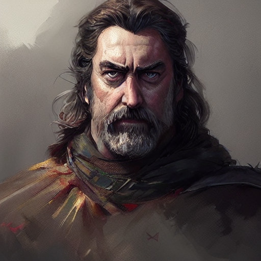 Warrior, Angus Macfadyen, Art By Artgerm And Greg Rutkowski...