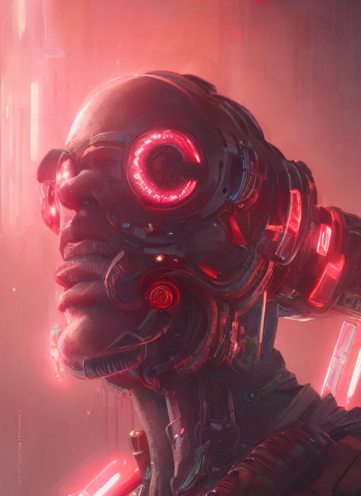 Cyberpunk Coral Emperor, Highly Detailed, Digital Painting,...