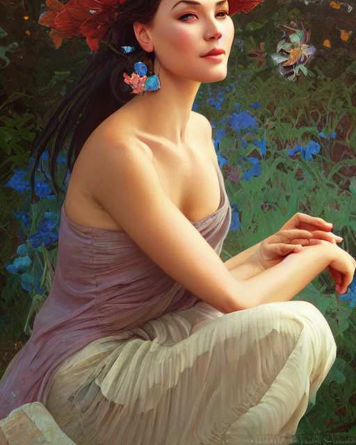 A Portrait Painting Of Nikita Reznikova, Hybrid Oil Painting...