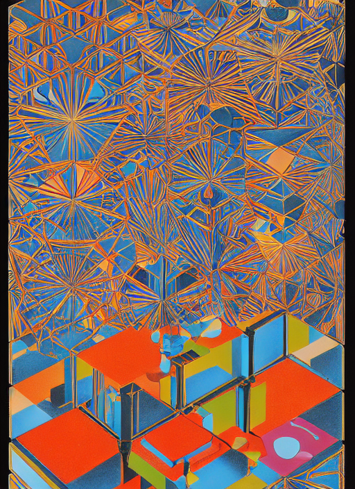 Bismuth Crystals By M. C. Escher, Hilma Af Klint, Andy Warho...