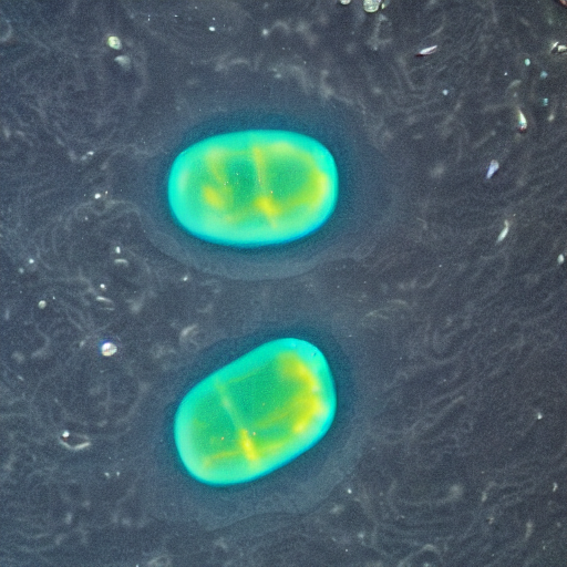 A Bioluminescent Ctenophore Comb Jelly Floating Deep In The...