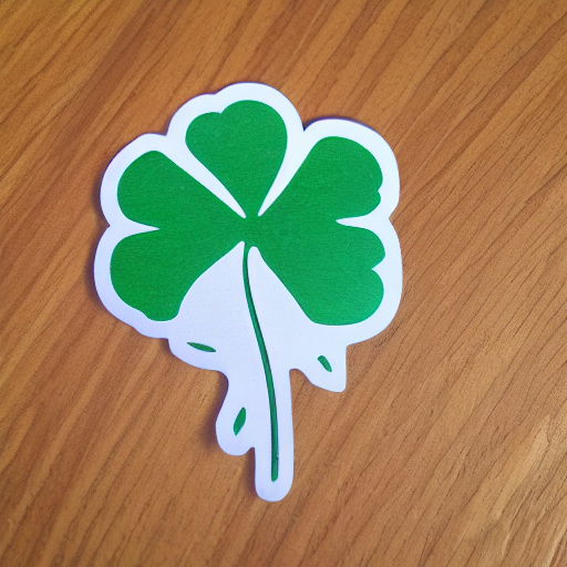 Die Cut Sticker Of Four Leaf Clover