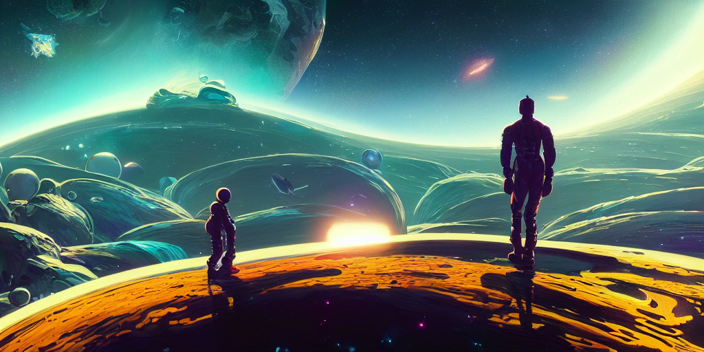 Man Lost In Space, Galaxy Environment, Beauty, Rule Of Third...