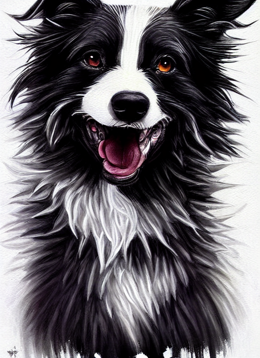 Biohazard A Portrait Of Border Collie Miko Priestess An Ultr...