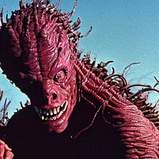 A Huge Worm - Man Beast Realistic Cinematic 3 5 Mm