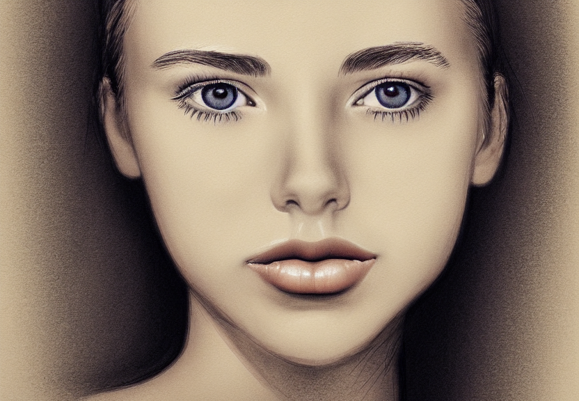 Daisy Inside A Beautiful Girls Face, 2 1 1 2, Portrait, Deta...