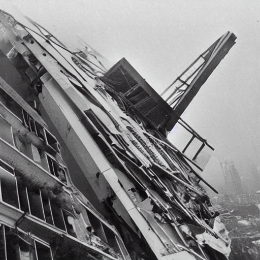 A Skyscraper Falling Over Onto Its Side After A Controlled D...