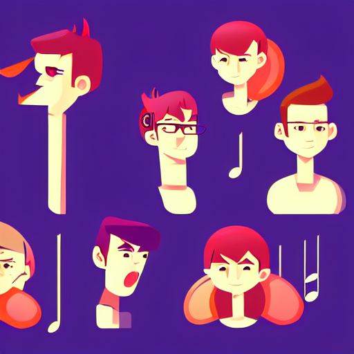 2 D Character Design, Music Group, Vector Art, Digital Art,... — Stable Diffusion AI Prompt: 2 d character design, music group, vector art, digital art, portrait, 4 k, 8 k,...