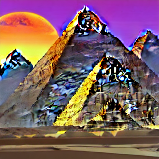 Pyramids Of Egypt On Neo - Tokyo Street, Digital Art, 3 2 K