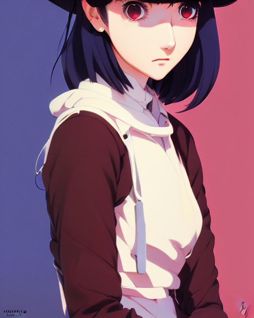 Girl With A Beret Very Very Anime, Fine - Face, Audrey Pla...
