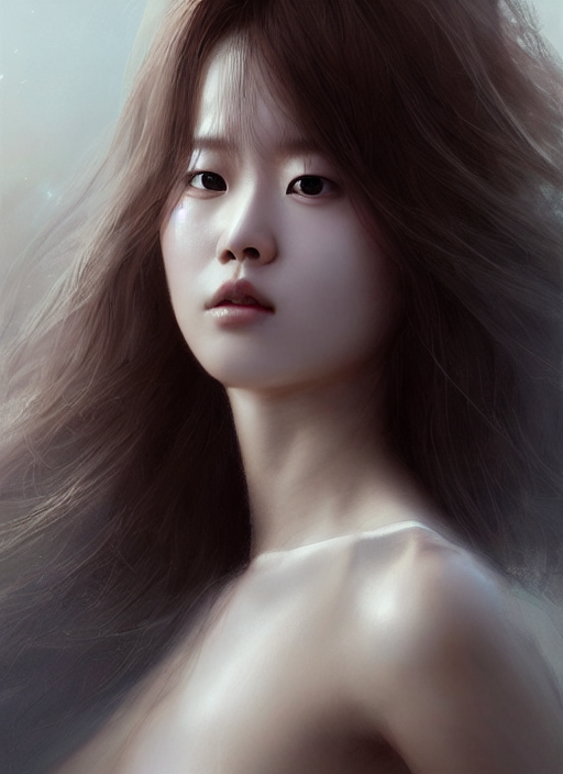 Beautiful Lee Jin Eun With Interstellar Hair, Soft Lighting,...