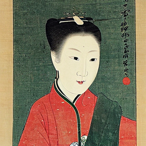 Portrait Of A Beautiful 1 3 Th Century Song Dynasty Empress...