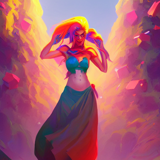 Beautiful Woman With Rainbow Hair, Maya Ali Mage, Gloomhaven...