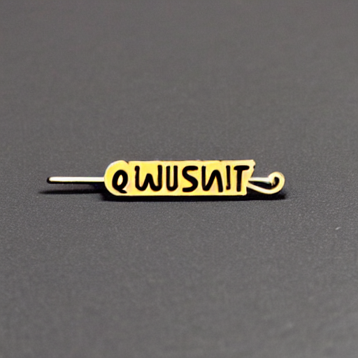 A Retro Minimalistic Question Mark On Fire Enamel Pin