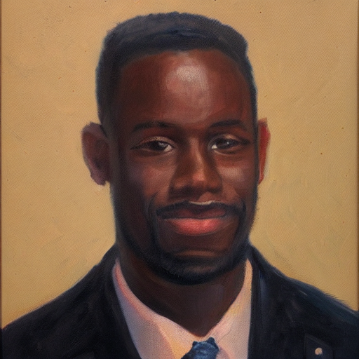 A Portrait Painting Of Deandre Bythwood