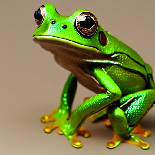 A Metallic Biomechanical Green Tree Frog