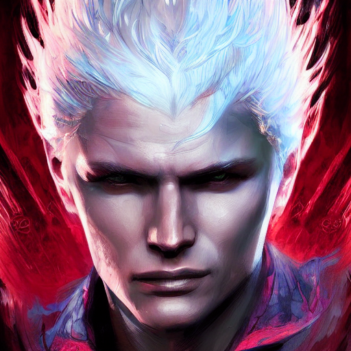 Portrait Of A Beautiful Rendition Of Vergil, Devil May Cry,...