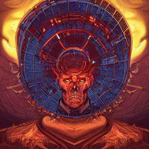 A Portrait Of The Mri Brain Damage Demon, Digital Art By Dan...